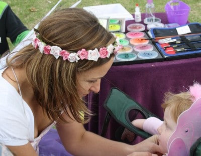 Face painting creates a memorable party